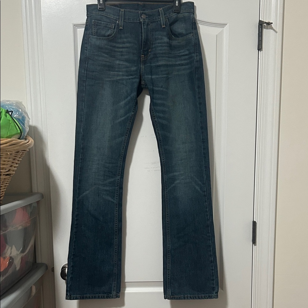 Levi's Men's Bootcut Jeans in Dark Blue Wash